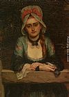 Charles Sillem Lidderdale He Loves Me He Loves Me Not painting